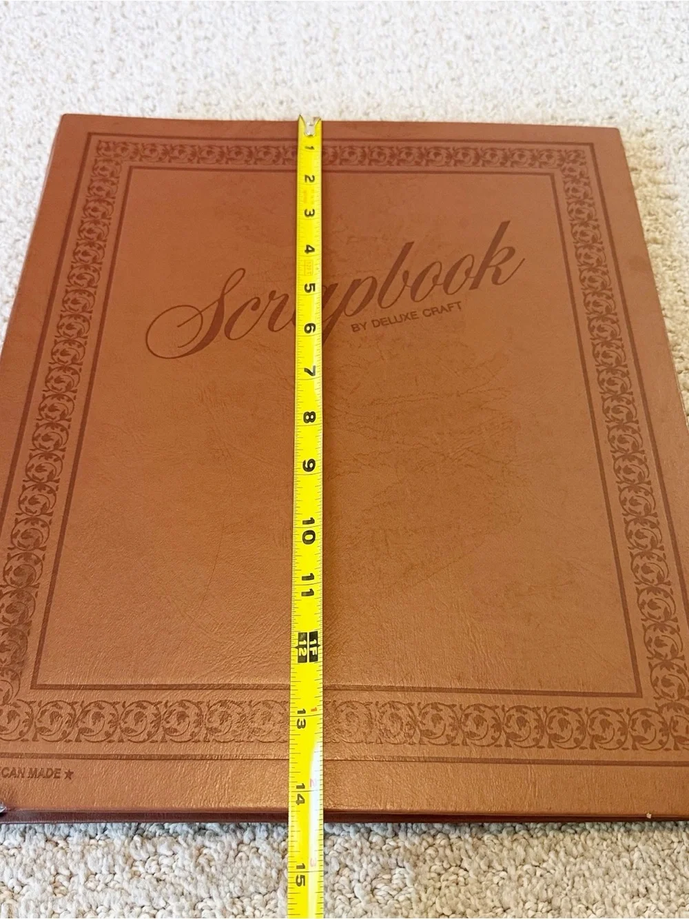 Deluxe Craft 1950’s Brown Photo Album Vintage Floral Border NEW USA 12 x 12 Inch